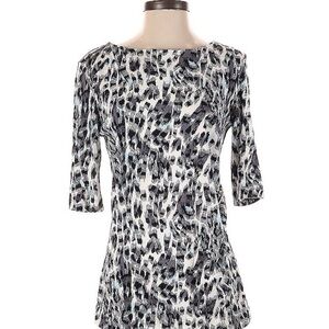 Hugo Boss Monochrome Patterned Short Sleeve Top